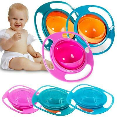 Creative 360 Rotate Spill-Proof Universal Gyro Bowl Baby Food Dinnerware Kids Ea