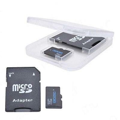 2X Plastic Portable Micro TF SD Memory Card Storage Case Box Holder White