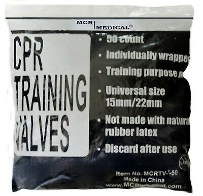 50 Pack Cpr Training Valves -  For Pocket Rescue Mask Training With Cpr Manikins